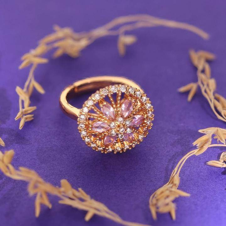 Anti tarnisha rose gold ad finger ring 380 Bulk artificial jewellery suppliers